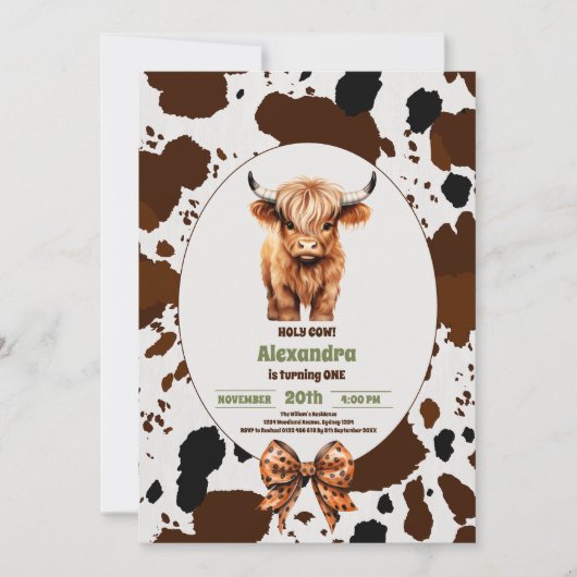 Heilige Koe, ik ben één terracotta, gekleed op mij Kaart (Voorkant)