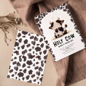 Heilige koe Ik ben één verjaardagsuitnodiging Kaart