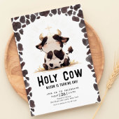 Heilige koe Ik ben één verjaardagsuitnodiging Kaart