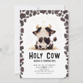 Heilige koe Ik ben één verjaardagsuitnodiging Kaart