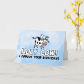 Heilige koe! Ik ben je verjaardag vergeten! Kaart (Gele Bloem)