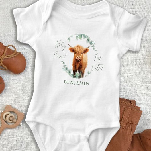 Heilige Koe Ik Ben Lief Boho Groenery Hoge Hooglan Romper