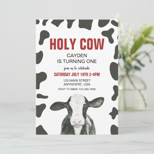 Heilige Koe... Ik ben 'n Rode Pset-dag. Kaart (Staand voorkant)