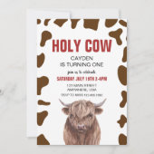 Heilige Koe Ik ben 'n Rode Pset-uitnodiging van za Kaart (Voorkant)