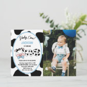 Heilige Koe Ik ben One Boy 1e Verjaardagsfoto Kaart (Staand voorkant)