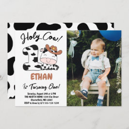 Heilige Koe Ik ben One Boy 1e Verjaardagsfoto Kaart