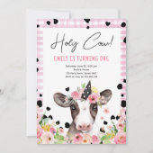 Heilige Koe Ik ben 'One Girl Farm Animals Birthday Kaart (Voorkant)