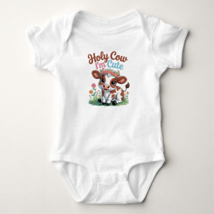 Heilige Koe Ik Ben Schattig – Baby Koe Cartoon Ont Romper