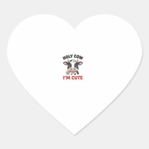 Heilige Koe Ik Ben Schattig Grappige Koe Vintage G Hart Sticker