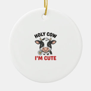 Heilige Koe Ik Ben Schattig Grappige Koe Vintage G Keramisch Ornament