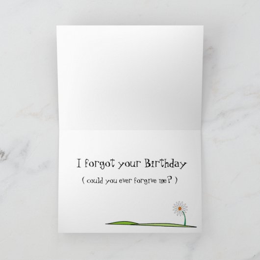 Heilige Koe, ik ben uw verjaardag vergeten Kaart (Binnen)