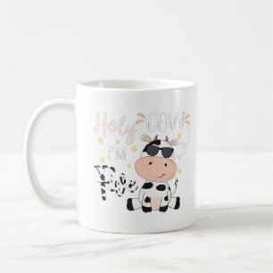 Heilige Koe Ik ben vijf Koe Boerderij Theme 5 jaar Koffiemok