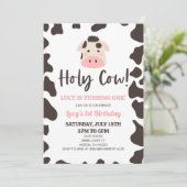 Heilige Koe! Ik draai een 1e verjaardagsfeestje Kaart (Staand voorkant)