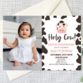 Heilige Koe! Ik draai een 1e verjaardagsfeestje Kaart