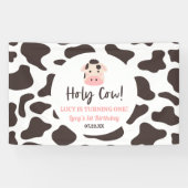 Heilige Koe, ik draai er een! 1e eerste verjaardag Spandoek (Horizontaal)