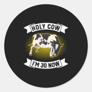 Heilige Koe IM 30 Nu - Grappig 30ste Verjaardag Sa Ronde Sticker