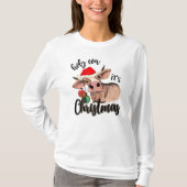 *~* Heilige Koe IT is kerstversiering grappig T-shirt (Voorkant)