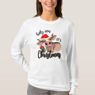 *~* Heilige Koe IT is kerstversiering grappig T-shirt