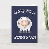 Heilige koe je bent 40! Grappig over de heuvel ver Kaart (Voorkant)