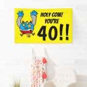 Heilige Koe Je Bent 40 Grappige 40e Verjaardag Spandoek (Insitu)