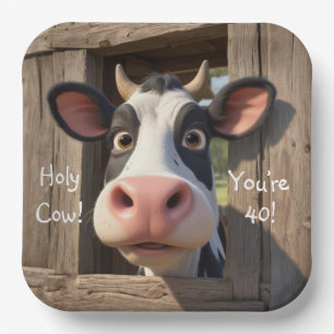 Heilige Koe Je bent 40 Papieren Bordje