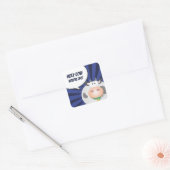 Heilige Koe Je bent 80 Funny Cute Happy 80th Birth Vierkante Sticker (Envelop)