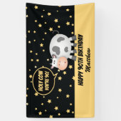 Heilige Koe Je bent 90 Funny Cute Happy 90th Birth Spandoek (Verticaal)