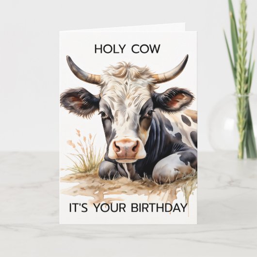Heilige KOE, je bent jarig! Kaart (Voorkant)
