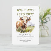Heilige Koe! Je bent uitgenodigd voor een Moo-velo Kaart (Staand voorkant)