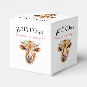 Heilige Koe Jersey Koe Bloemen Meisje Verjaardag Bedankdoosjes (Achterkant)