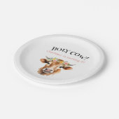 Heilige Koe Jersey Koe Bloemen Meisje Verjaardag Papieren Bordje (Gekanteld)