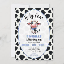 Heilige Koe Jonge Eerste Verjaardag Boerderij Them