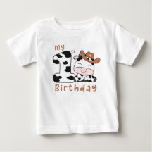 Heilige Koe Jongen 1e Verjaardag Feest Baby T-Shir