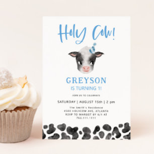 Heilige Koe Jongen 1e Verjaardag Kaart