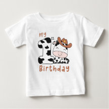 Heilige Koe jongen, eerste verjaardag Baby T-Shirt
