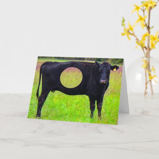 Heilige Koe Kaart (Gele Bloem)