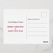 Heilige Koe Kerst Foto Folie Feestdagen Briefkaart (Achterkant)