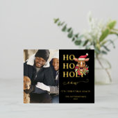 Heilige Koe Kerst Foto Folie Feestdagen Briefkaart (Staand Voorkant)