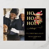 Heilige Koe Kerst Foto Folie Feestdagen Briefkaart (Voorkant)