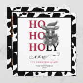 Heilige Koe Kerst Foto Koeienhuid Patroon (Voorkant / Achterkant)