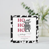 Heilige Koe Kerst Foto Koeienhuid Patroon (Staand voorkant)