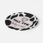 Heilige Koe Kind Verjaardagsfeestje Koe Print Scha Papieren Bordje (Gekanteld)