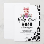 Heilige Koe Kinderen Birthday Party Uitnodiging Sj (Voorkant / Achterkant)