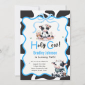 Heilige Koe! Kinderen Verjaardag Sjablonen 1e 2e 3 Kaart (Voorkant)