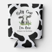 Heilige Koe Koe 1e verjaardag Favor Blikjeskoeler (Voorkant)
