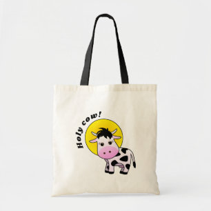 "Heilige Koe" Kute Cow met halo Tote Bag