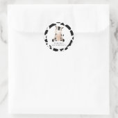 Heilige Koe Land Boerderij Birthday Ronde Sticker (Tas)