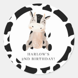 Heilige Koe Land Boerderij Birthday Ronde Sticker