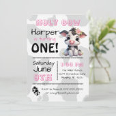 Heilige Koe Land Verjaardagsfeestuitnodiging Kaart (Staand voorkant)