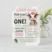 Heilige Koe Land Verjaardagsfeestuitnodiging Kaart (Staand voorkant)